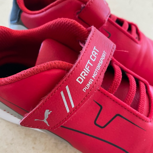 Rosso Corsa red Ferrari x Puma first steps Drift Cat Delta V sneakers 2C - Picture 4 of 8